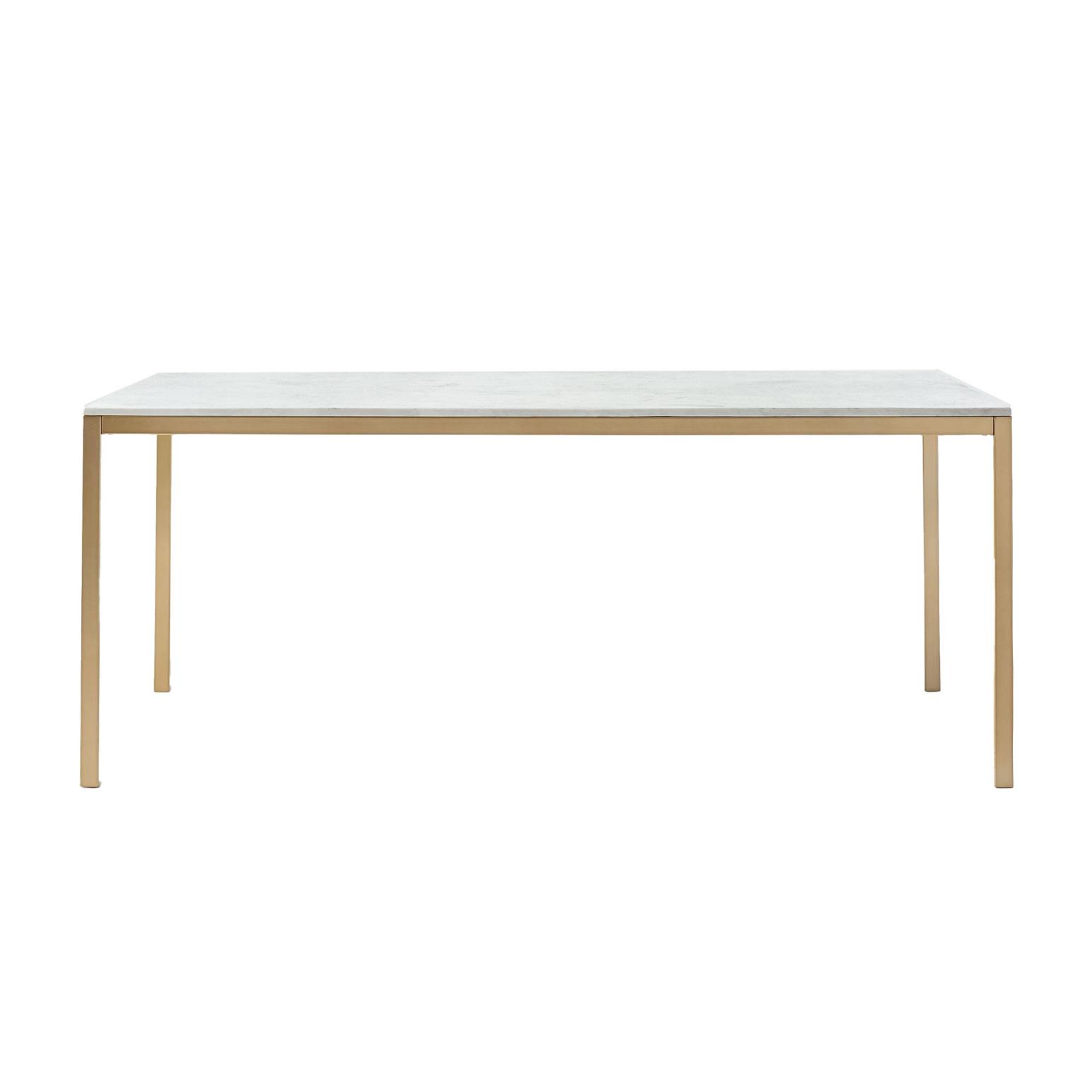 West Elm Frame Rectangle Dining Table Metal/Marble